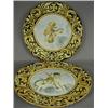 Image 1 : A pair of early 20th century maiolica chargers painted with cherubs, 43cm diameter Est. 150/200...