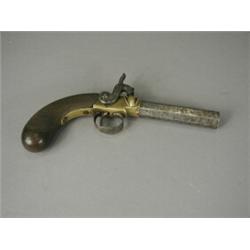 A 19th century percussion cap pistol indistinctly signed on the barrel, 21.5cm long Est. 100/150...