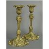 Image 1 : A good pair of Elkington Ormolu candlesticks of Rococco style, 26cm high Est. 300/400...