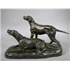 Image 1 : A good 19th century bronze by Eglantine Lemaitre entitled 'Au Coup De Fusil', modelled as two ale...