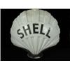 Image 1 : A glass 'Shell' petrol pump top, 50cm high, 'Webbs Crystal Glass Co.', (tiny base chips) Est. 150...