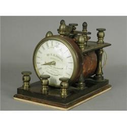 A 19th century rosewood and brass medical Calvinism measuring instrument, the dial inscribed Mr W...