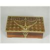 Image 1 : An Art Nouveau rosewood box, the hinged lid with brass inlay and mounts, 18cm wide Est. 80/150...