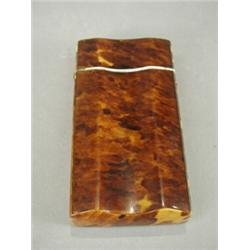 A Victorian/Edwardian tortoiseshell cigar case, 12cm high Est. 220/300...