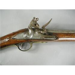 A flintlock blunderbuss, with a steel barrel and lock, signed Ryan & Watson and G R below crown,...