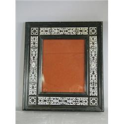A continental ebony and ivory inlaid easel photograph frame, late 19th century, 44 x 36.5cm Est....