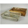 Image 1 : Two cutlery trays, one wire mesh with brass edges and one oak Est. 70/120...