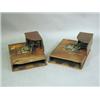 Image 1 : Two Ponting's patent booking machines, with label to hinged lid, (one damaged) Est. 100/150...