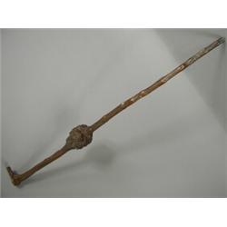 A Victorian walking stick with a burr growth, 90cm long Est. 80/120...
