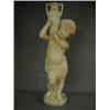 Image 1 : An alabaster figure of a putti holding an urn, probably Italian circa 1900, 65cm high Est. 200/30...