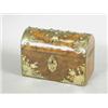 Image 1 : A mid Victorian burr walnut domed casket with applied floral gilt mounts, 17cm Est. 80/120...
