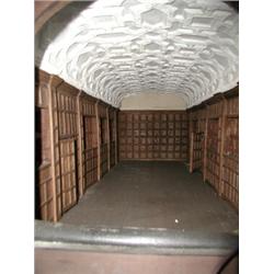 Two unusual boxed room design dioramas, one in the Elizabethan style, the other classical, each w...