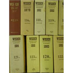 Thirteen volumes Wisden Cricketers Almanack, 1959, 1967, 1969, 1979, 1981, 1982 (x2), 1983 (x2),...