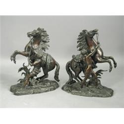 A pair of Marli bronze horse figures, 49cm high Est. 250/280...