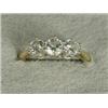 Image 1 : A three stone diamond ring (total approx 1ct) set in 18ct gold, size Q Est. 500/700...