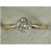 Image 1 : A diamond flower cluster ring set in 18ct gold, size N Est. 60/80...