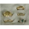Image 1 : Five various rings including a five stone diamond ring Est. 60/100...