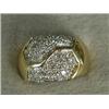 Image 1 : An 18ct gold ring, pave set with approx 1.5cts of diamonds, size L 1/2 (matches lots 680-682) Est...