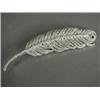 Image 1 : A diamond feather brooch set in 18k white gold (total diamond weight approx 2.5cts), 9cm long Est...