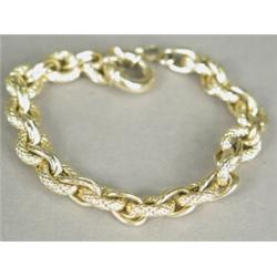 A 9ct gold fancy link bracelet, 20cm long Est. 90/110...