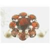 Image 1 : A 9ct gold garnet cluster ring, size K Est. 50/80...