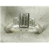 Image 1 : A three stone diamond ring (total approx 2cts), set in 18ct white gold, size N Est. 2200/2500...