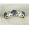 Image 1 : A five stone sapphire and diamond ring (total diamond weight approx 1.4cts, sapphires total appro...