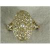 Image 1 : A 19th century split pearl and rose cut diamond cluster ring with diamond set split shoulders, si...