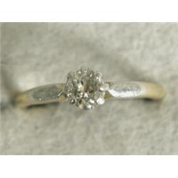 An old cut diamond solitaire ring, set in 18ct gold and platinum, size H 1/2 Est. 130/160...