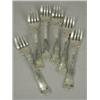 Image 1 : Six Victorian silver gateau forks, each with an engraved crest 1882 Est. 60/100...