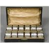 Image 1 : Twelve silver napkin rings in a fitted presentation box, 1921 Est. 100/150...
