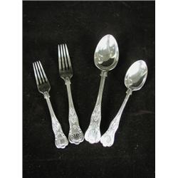 A quantity of silver plated Kings pattern cutlery consisting of sixteen spoons, sixteen forks, bo...
