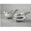 Image 1 : Two George III style silver sauceboats, Sheffield 1938, London 1934, 16oz gross Est. 100/150...