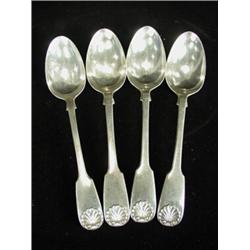 Four Fiddle and Shell pattern silver table spoons, London 1831 Est. 80/120...