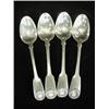 Image 1 : Four Fiddle and Shell pattern silver table spoons, London 1831 Est. 80/120...