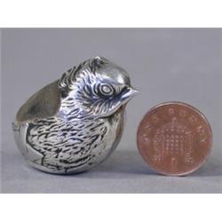 An Edwardian silver novelty pin cusion, Chester 1908, Rd 475678, 3.5cm long Est. 200/300...