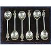 Image 1 : A cased set of silver Apostle coffee spoons, Sheffield 1910/1930 Est. 80/150...