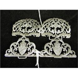 Two late 19th century ladies pierced silver belt buckles, Birmingham 1900/1901 Est. 100/150...