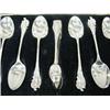 Image 1 : A set of six silver teaspoons and a pair of tongs, in a fitted case, makers mark for Walker and H...