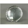 Image 1 : A George VI Walker & Hall silver card tray with card cut rim monogrammed 'J', Sheffield 1944, 20....