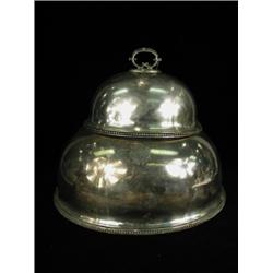 Two silver plated meat covers made by the Goldsmiths and Silversmiths Company, Regent Street, Lon...