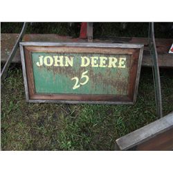 METAL SIGN - John Deere 25 (framed)