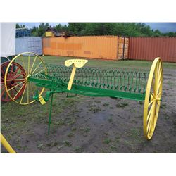 HORSE DUMP RAKE PAINTED JOHN DEERE COLORS