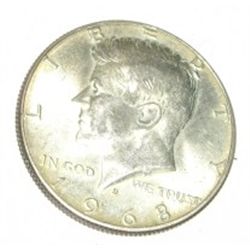 1968-D SILVER KENNEDY HALF DOLLAR *NICE EARLY HALF DOLLAR*!! SILVER HALF DOLLAR CAME OUT OF SAFE!!