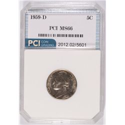 1959-D JEFFERSON NICKEL, PCI MS-66