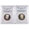 Image 1 : 2-SILVER KENNEDY HALF DOLLARS, 2000-S & 2001-S, BOTH PCGS PR69DCAM