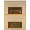 Image 2 : 2-DANBURY MINT GOLD CERTIFICATES, $1,000 & $100,000