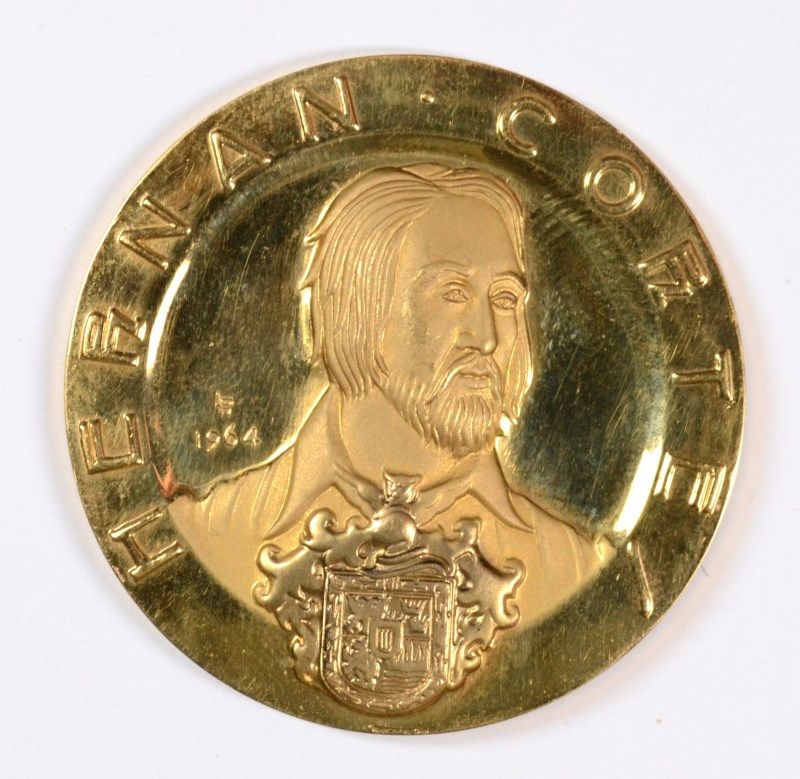 RARE MEXICAN GOLD, 1.3 OUNCE OF PURE .999 GOLD, HERNAN CORTES, DONAN ...