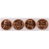 Image 3 : ( 4 ) ORIGINAL GEM BU ROLLS OF 1955-S LINCOLN CENTS, CHERRY!