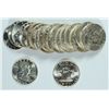 Image 1 : ORIGINAL ROLL OF GEM BU 1956 FRANKLIN HALF DOLLARS,